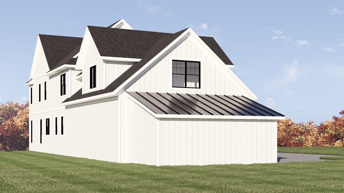 Plan 135455GRA: New American House Plan with Three Bedrooms and Three-Car Garage - Image #5 - Contemporary, Country, Craftsman, Modern Farmhouse, New American