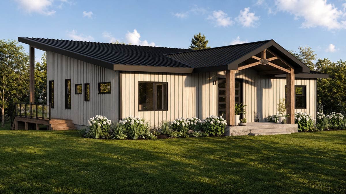 Plan 135456GRA: Modern Contemporary House Plan Featuring Two Primary Suites and Expansive Decking - Image #2 - Contemporary, Country, Craftsman, Mountain, New American