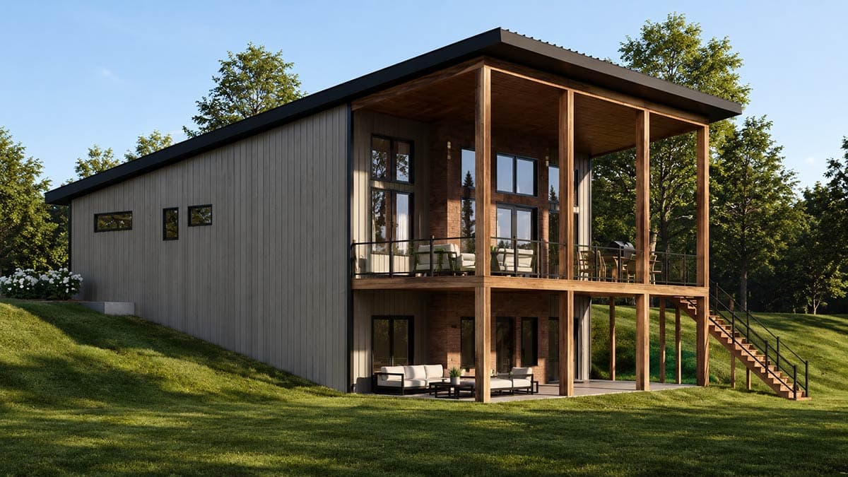 Plan 135456GRA: Modern Contemporary House Plan Featuring Two Primary Suites and Expansive Decking - Image #4 - Contemporary, Country, Craftsman, Mountain, New American