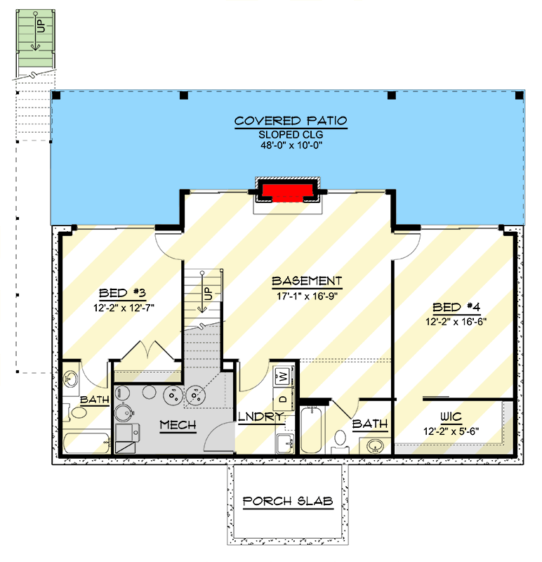 Plan 135457GRA: Contemporary Two-Bedroom House Plan with Dual Master Suites and Expansive Decks - Floor Plan - Image #18 - Contemporary, Country, Craftsman, Modern, New American