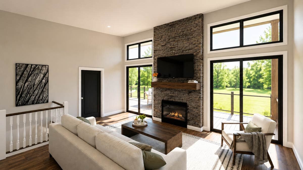 Plan 135457GRA: Contemporary Two-Bedroom House Plan with Dual Master Suites and Expansive Decks - Image #6 - Contemporary, Country, Craftsman, Modern, New American