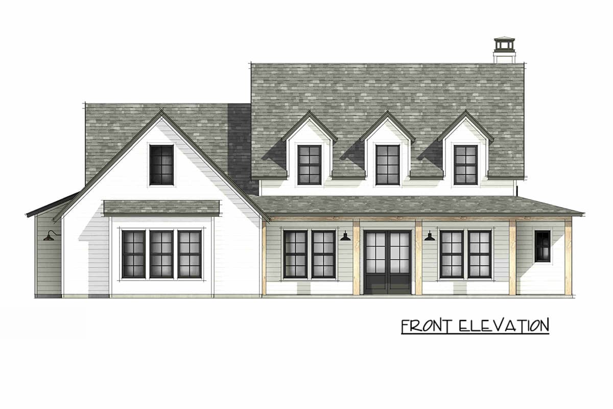 Plan 818215JSS: Modern Farmhouse House Plan with 4 Bedrooms and Main Level Master Suite - Image #4 - Country, Craftsman, Farmhouse, Modern Farmhouse
