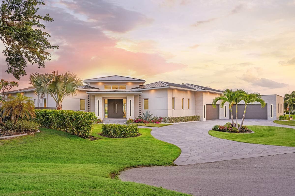Plan image - 33282ZR:Modern Coastal Contemporary House Plan with 4 Bedrooms and 4 Car Garage