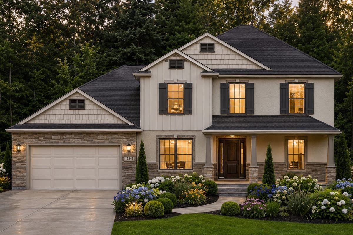 Plan 849137PGE: Craftsman Traditional House Plan with Four Bedrooms and Master Suite - Image #1 - Craftsman, Traditional