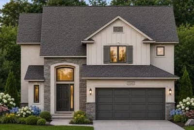 Craftsman Inspired House Plan with Three Bedrooms and Upstairs Laundry