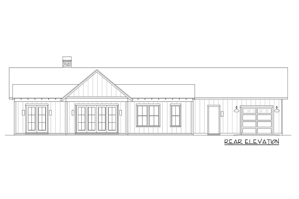 Plan 470321REY: 3-Bedroom Modern Farmhouse Ranch Home Plan with Drive-Thru Garage - Image #6 - Barndominium, Country, Craftsman, Modern Farmhouse, New American, Ranch
