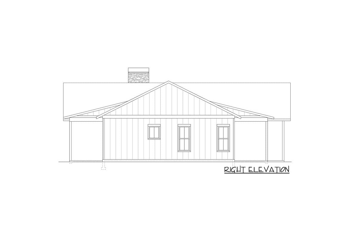 Plan 470321REY: 3-Bedroom Modern Farmhouse Ranch Home Plan with Drive-Thru Garage - Image #7 - Barndominium, Country, Craftsman, Modern Farmhouse, New American, Ranch