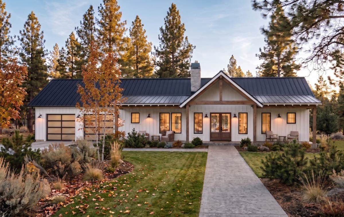 Plan 470321REY: 3-Bedroom Modern Farmhouse Ranch Home Plan with Drive-Thru Garage - Image #3 - Barndominium, Country, Craftsman, Modern Farmhouse, New American, Ranch
