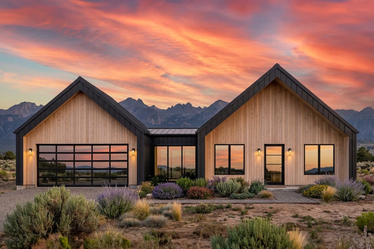 Plan image - 818216JSS:Modern Scandinavian Mountain House Plan with Three Bedrooms and Sunroom