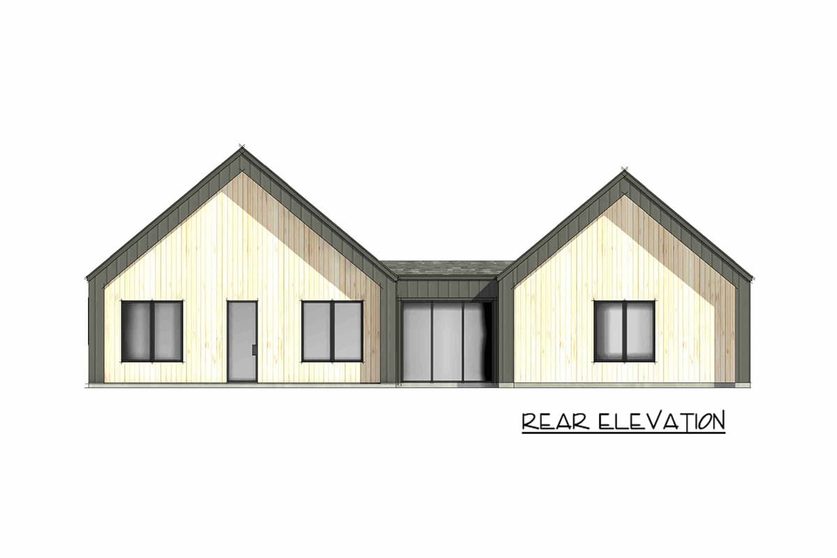 Plan 818216JSS: Modern Scandinavian Mountain House Plan with Three Bedrooms and Sunroom - Image #5 - Contemporary, Modern, Mountain, Scandinavian