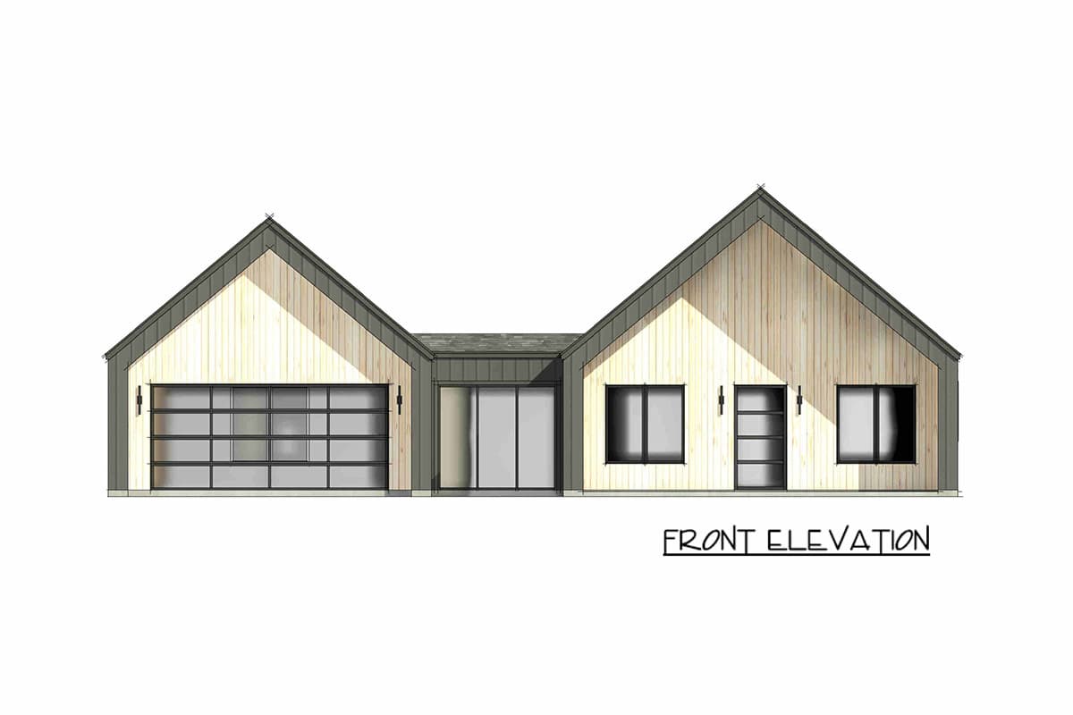 Plan 818216JSS: Modern Scandinavian Mountain House Plan with Three Bedrooms and Sunroom - Image #3 - Contemporary, Modern, Mountain, Scandinavian
