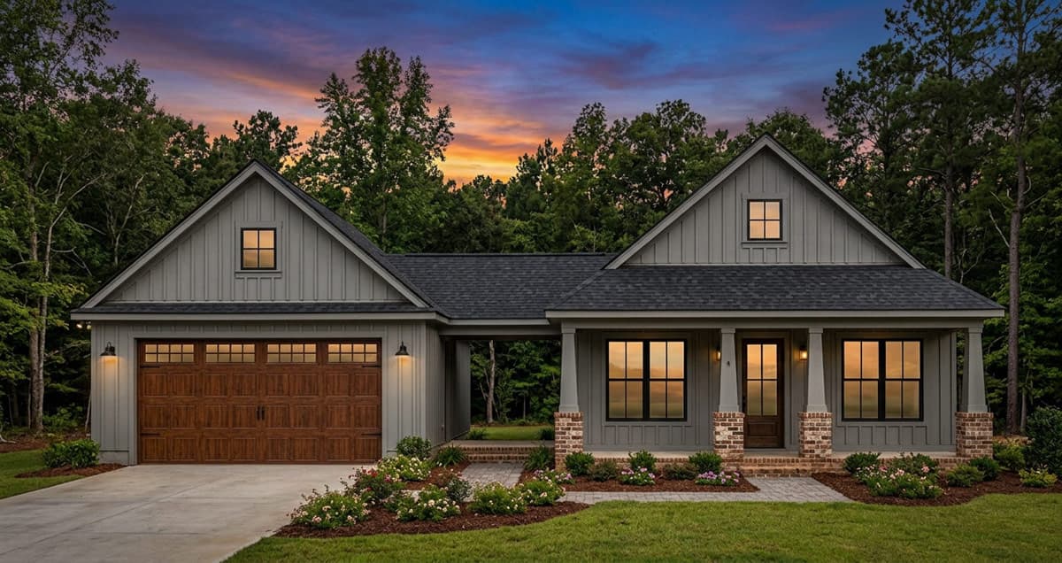 Plan 818217JSS: Farmhouse Cottage House Plan with 3 Bedrooms and Front-Entry Garage - Image #3 - Cottage, Country, Farmhouse