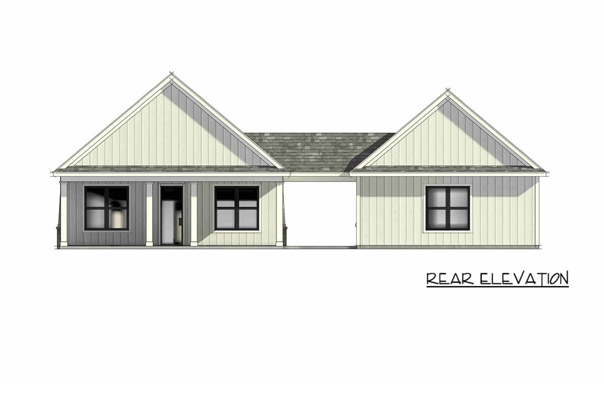 Plan 818217JSS: Farmhouse Cottage House Plan with 3 Bedrooms and Front-Entry Garage - Image #7 - Cottage, Country, Farmhouse