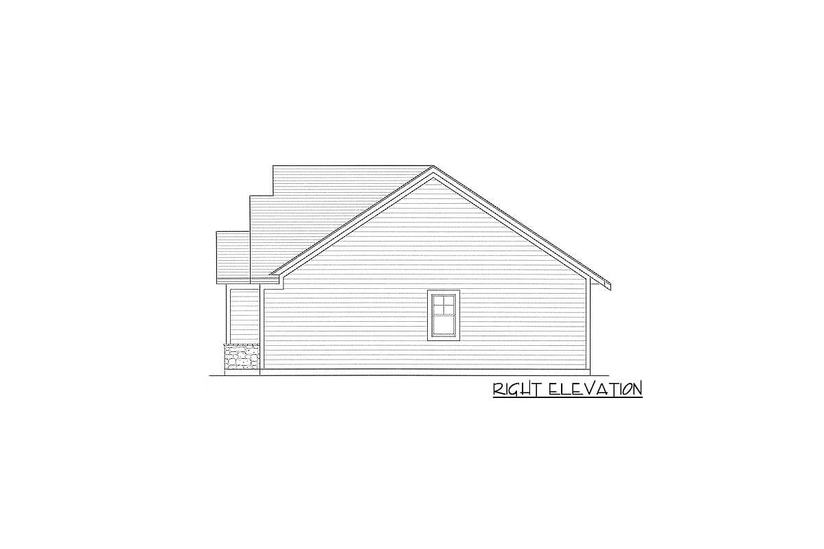 Plan 39223ST: One-story Country Ranch House Plan with Unfinished Basement - 1593 Sq Ft - Image #4 - Ranch, Southern, Traditional
