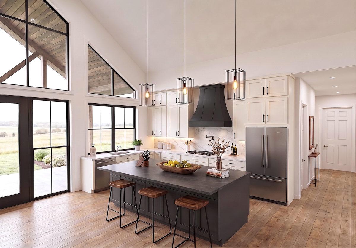 Plan 911077JVD: Modern Ranch Farmhouse Plan with 3 Bedrooms and 3-Car Garage - Image #7 - Barndominium, Country, Craftsman, Modern Farmhouse, Ranch, Traditional