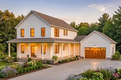 Country Farmhouse House Plan with 4 Bedrooms and Expansive Front Porch