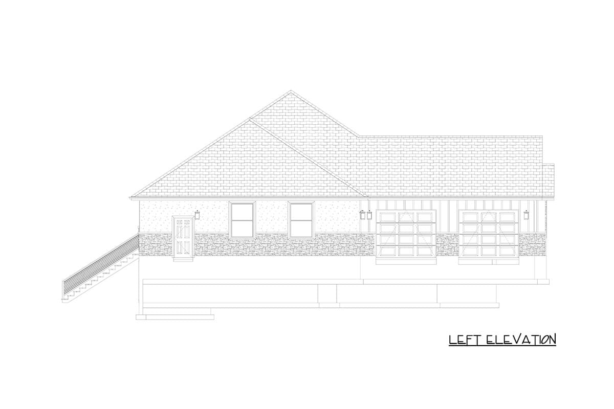 Plan 61763UT: Traditional Craftsman House Plan with 3 Bedrooms and 4-Car Garage - Image #21 - Craftsman, Traditional