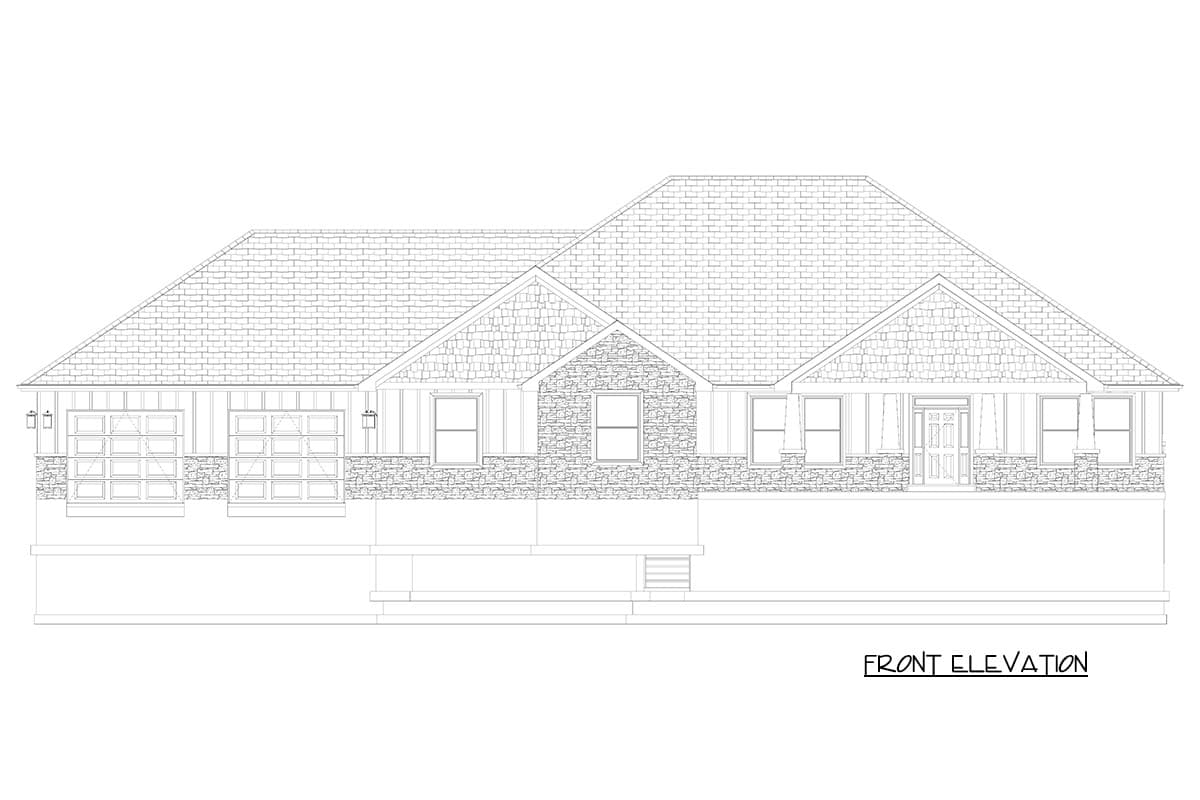 Plan 61763UT: Traditional Craftsman House Plan with 3 Bedrooms and 4-Car Garage - Image #24 - Craftsman, Traditional