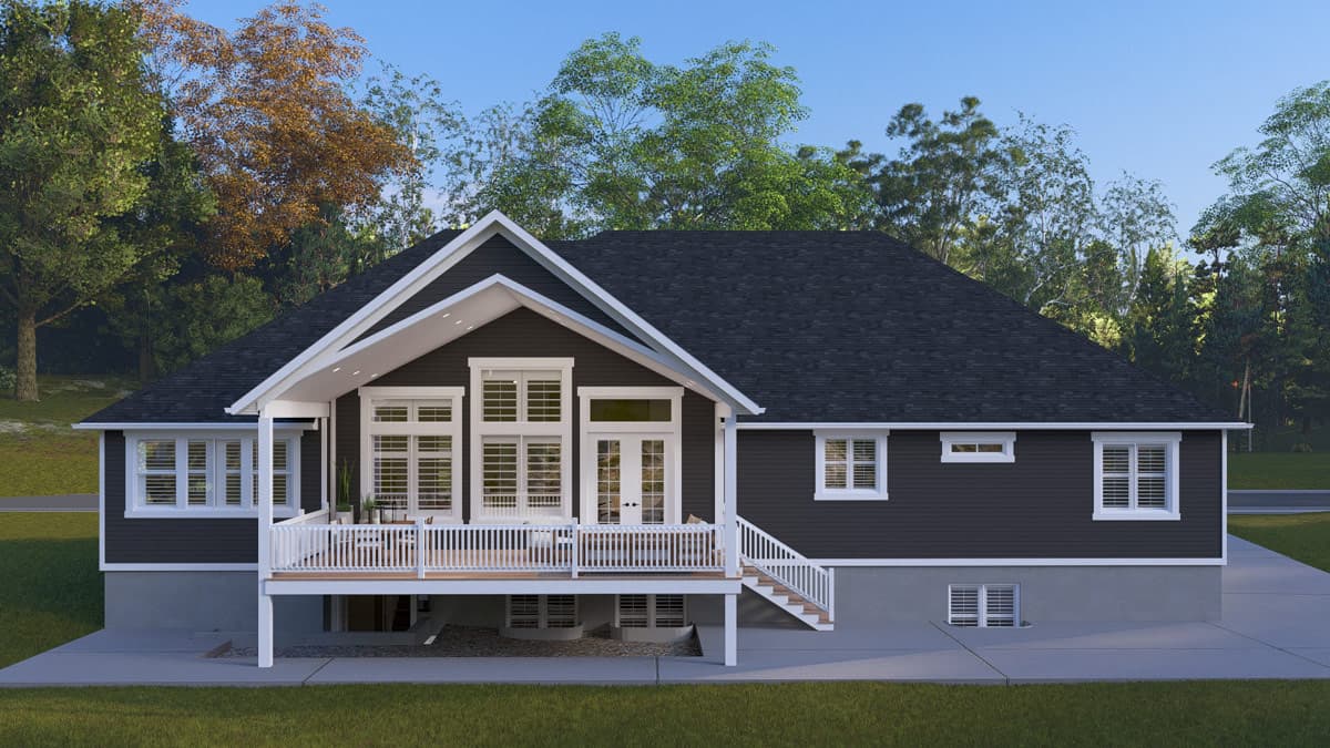 Plan 61764UT: Craftsman Ranch House Plan with 3 Bedrooms and 3-Car Garage - Image #4 - Craftsman, Ranch