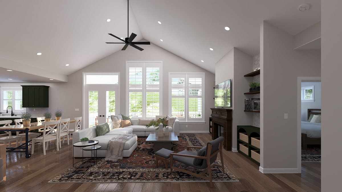 Plan 61764UT: Craftsman Ranch House Plan with 3 Bedrooms and 3-Car Garage - Image #11 - Craftsman, Ranch
