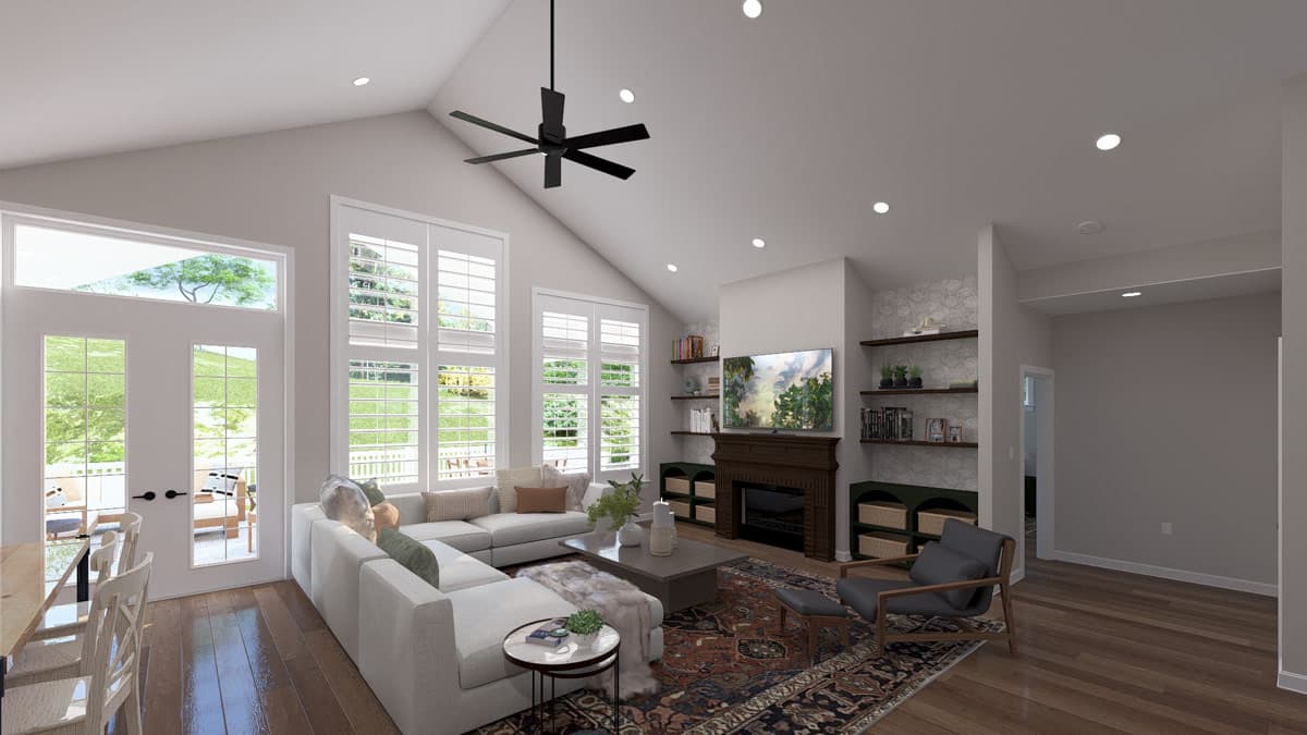 Plan 61764UT: Craftsman Ranch House Plan with 3 Bedrooms and 3-Car Garage - Image #12 - Craftsman, Ranch