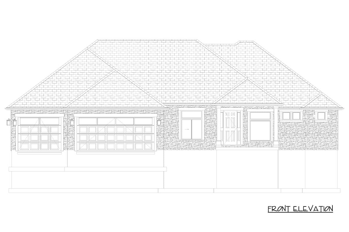 Plan 61764UT: Craftsman Ranch House Plan with 3 Bedrooms and 3-Car Garage - Image #25 - Craftsman, Ranch
