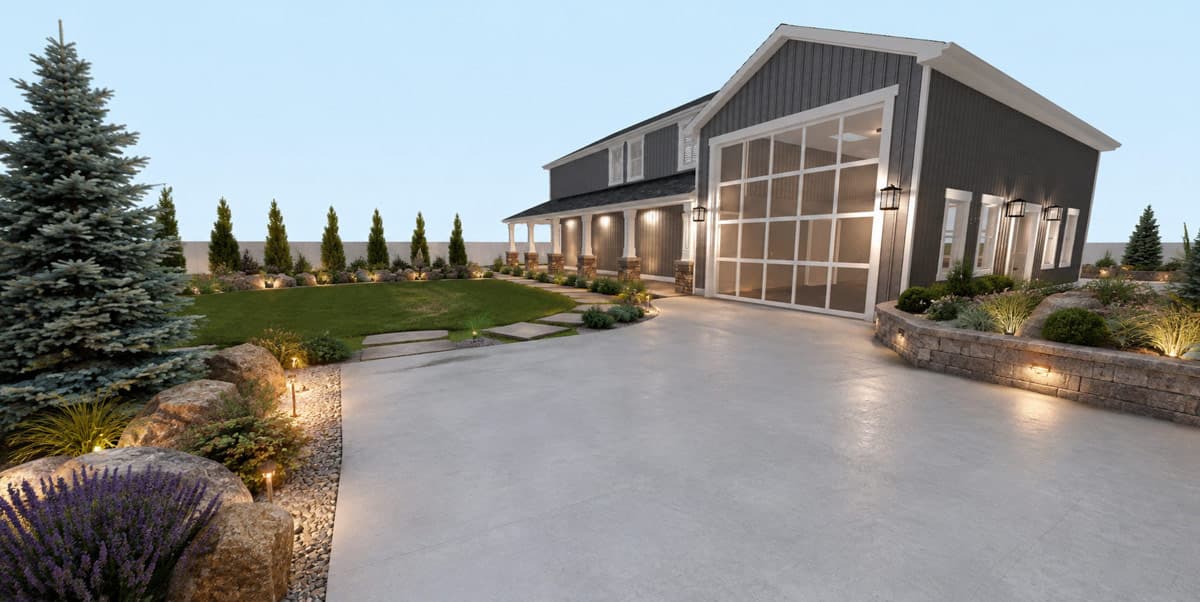 Plan 61765UT: Modern Farmhouse-Style Barndominium Plan with Three-Car Garage and Wraparound Porch - Image #5 - Barndominium, Modern Farmhouse