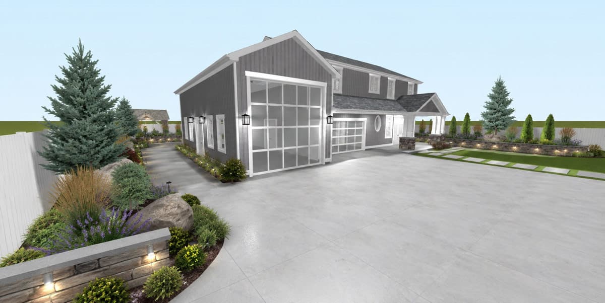 Plan 61765UT: Modern Farmhouse-Style Barndominium Plan with Three-Car Garage and Wraparound Porch - Image #4 - Barndominium, Modern Farmhouse