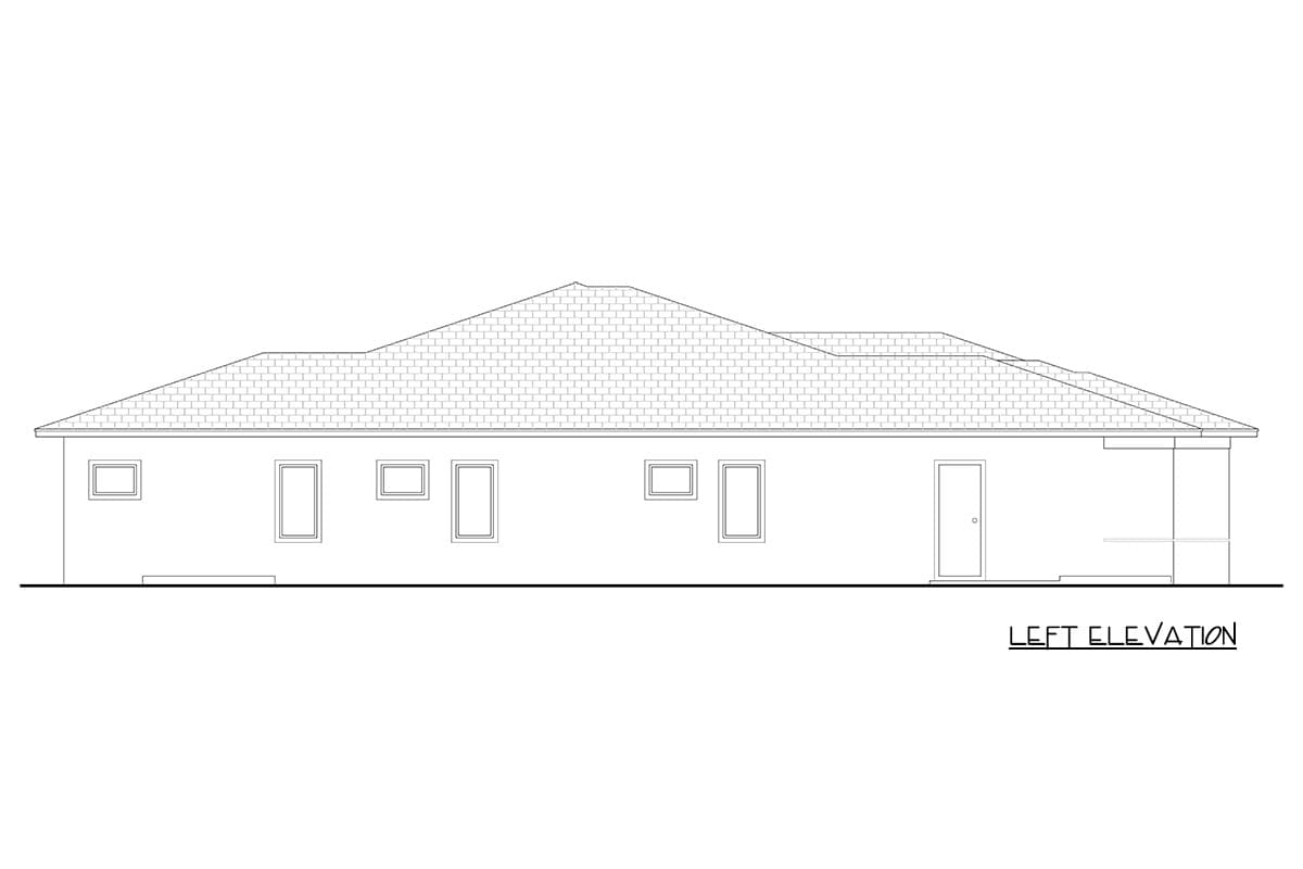 Plan 65774BS: Contemporary Florida-Style House Plan with 4 Bedrooms and 2-Car Garage - Image #2 - Contemporary, Florida-Style, Modern