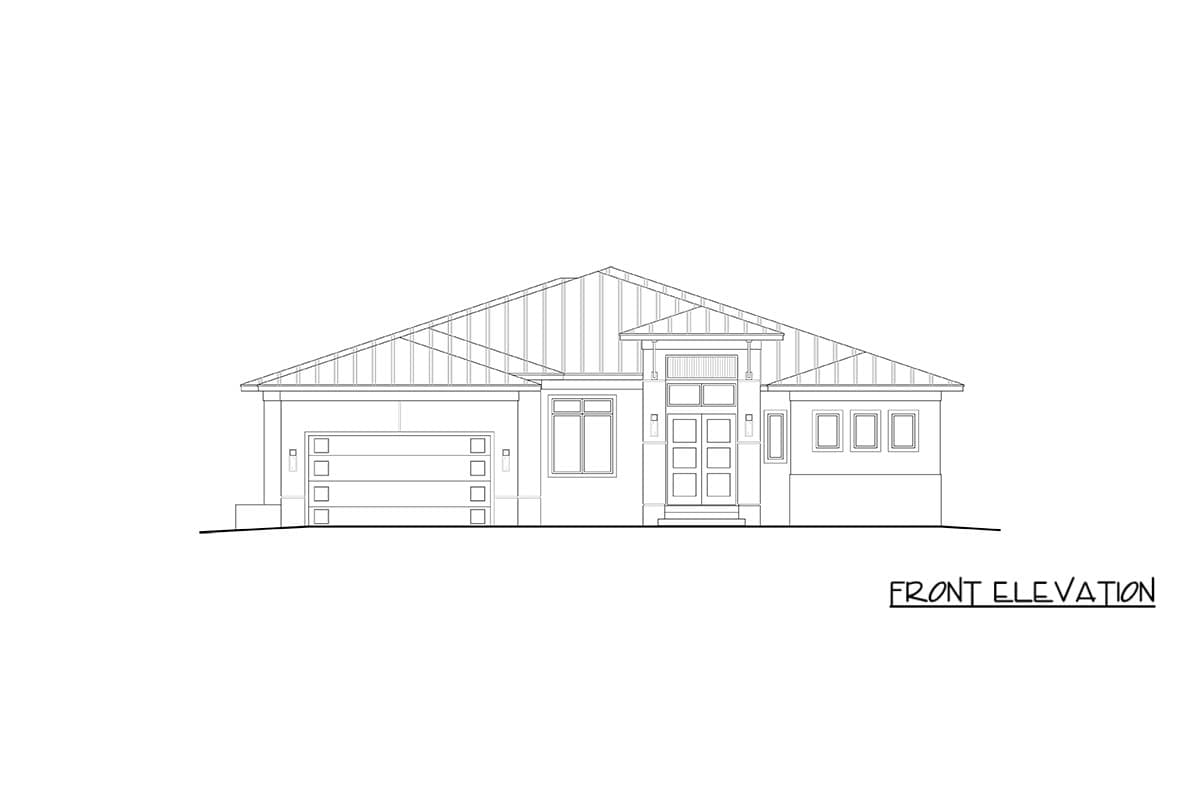 Plan 65775BS: Coastal Contemporary House Plan with 4 Bedrooms and Spacious Outdoor Kitchen - Image #3 - Beach, Coastal Contemporary, Florida-Style