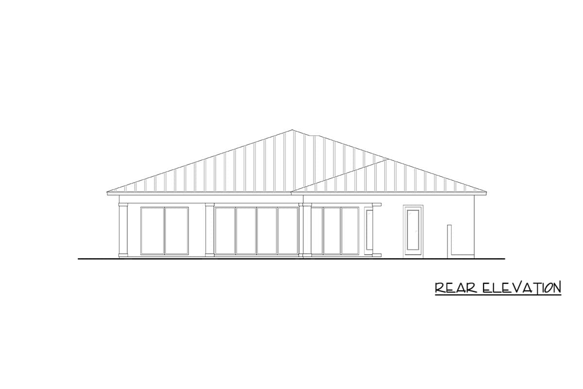 Plan 65775BS: Coastal Contemporary House Plan with 4 Bedrooms and Spacious Outdoor Kitchen - Image #5 - Beach, Coastal Contemporary, Florida-Style