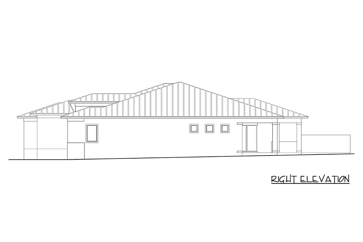 Plan 65775BS: Coastal Contemporary House Plan with 4 Bedrooms and Spacious Outdoor Kitchen - Image #6 - Beach, Coastal Contemporary, Florida-Style