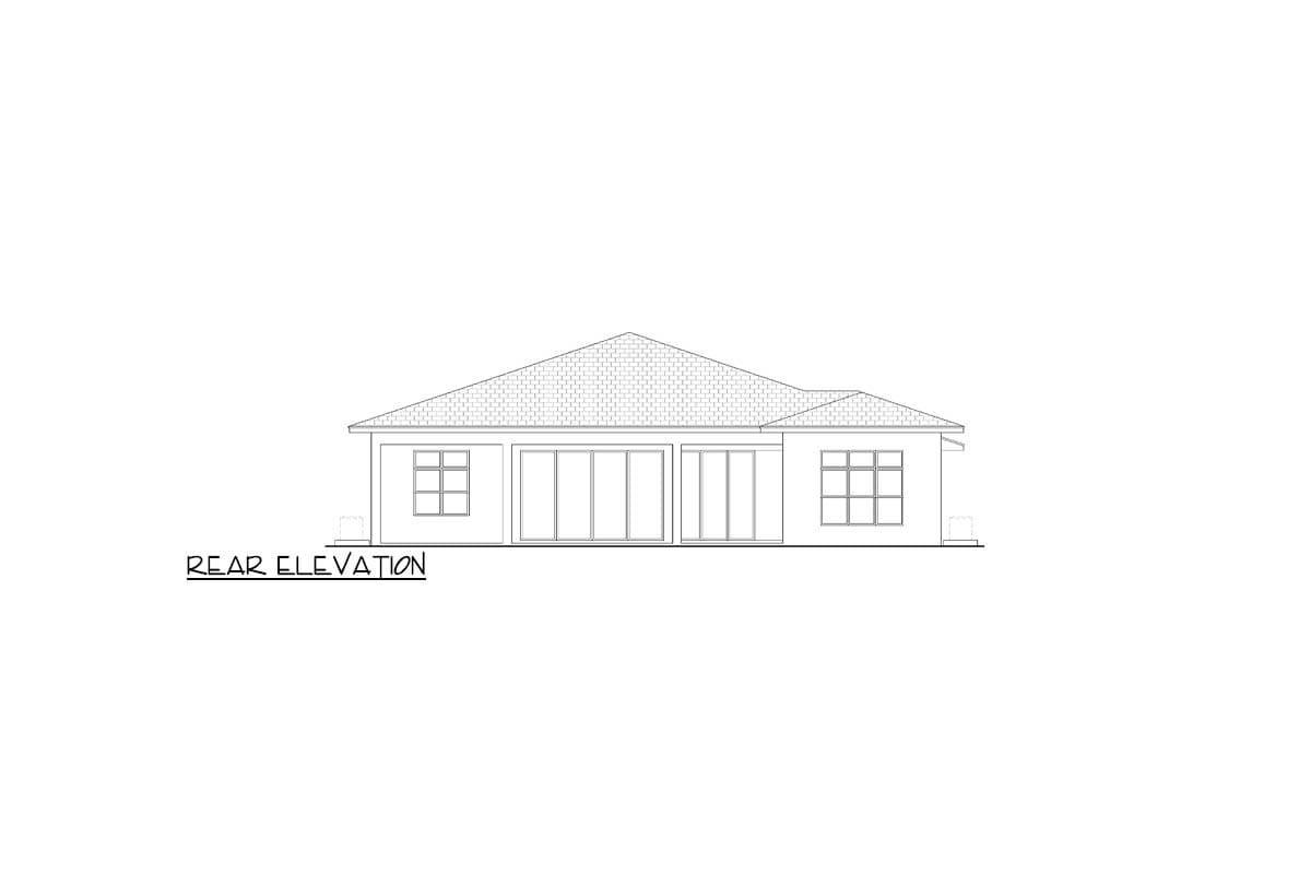 Plan 65782BS: Contemporary Florida Style House Plan with 4 Bedrooms and Courtyard Entry - Image #5 - Contemporary, Florida-Style, Modern