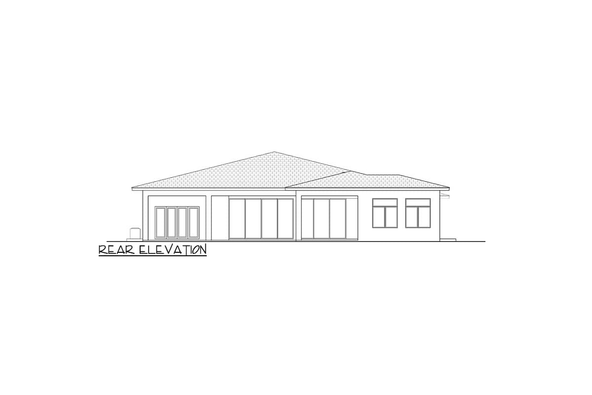 Plan 65783BS: Contemporary Florida Style House Plan with 4 Bedrooms and Courtyard Entry - Image #4 - Contemporary, Florida-Style, Modern