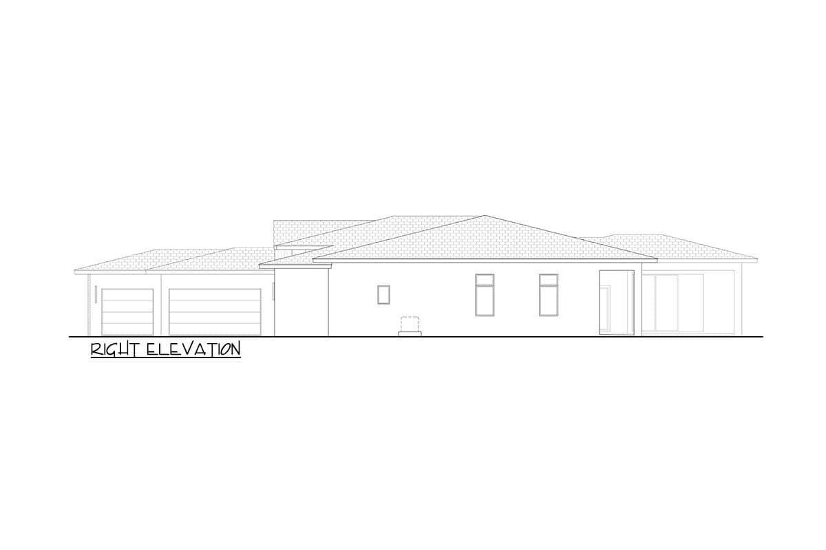 Plan 65784BS: Contemporary Transitional Florida-Style House Plan with 4 Bedrooms and 3-Car Garage - Image #5 - Contemporary, Florida-Style, Modern, Transitional