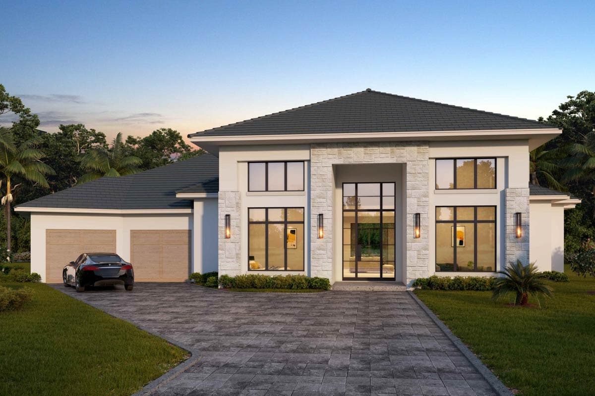 Plan image - 65785BS:Modern Estate House Plan: 4 Beds, 4 Baths, 4,365 sq. ft. with Outdoor Living and Wine Room