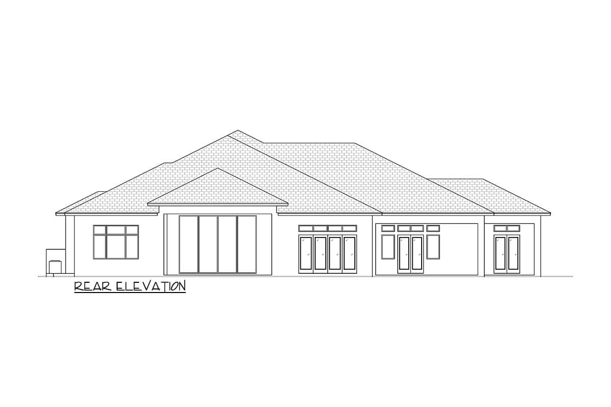 Plan 65785BS: Modern Estate House Plan: 4 Beds, 4 Baths, 4,365 sq. ft. with Outdoor Living and Wine Room - Image #5 - Coastal Contemporary, Contemporary