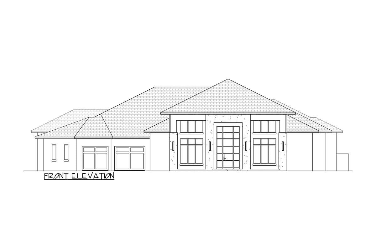 Plan 65785BS: Modern Estate House Plan: 4 Beds, 4 Baths, 4,365 sq. ft. with Outdoor Living and Wine Room - Image #3 - Coastal Contemporary, Contemporary