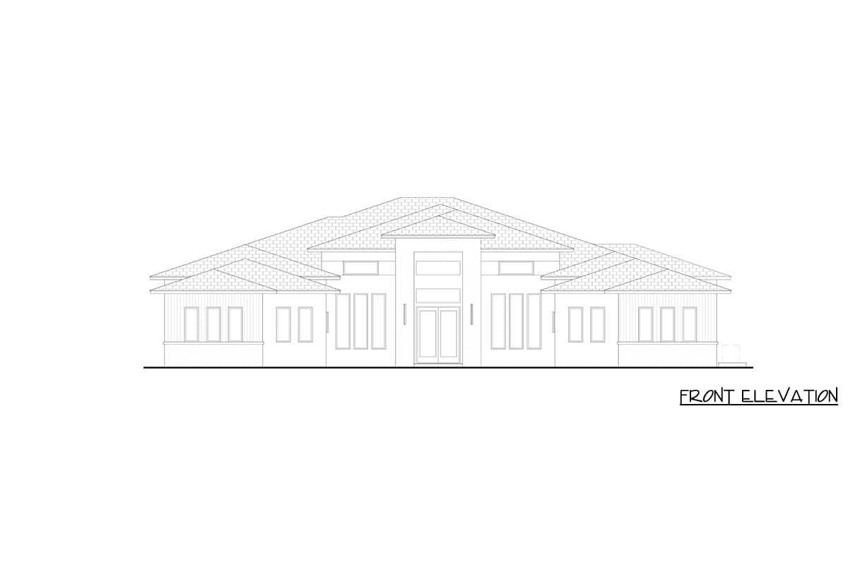 Plan 65788BS: Coastal Contemporary House Plan with 3 Bedrooms and 4-Car Garage - Image #2 - Coastal Contemporary, Contemporary, Florida-Style, Modern