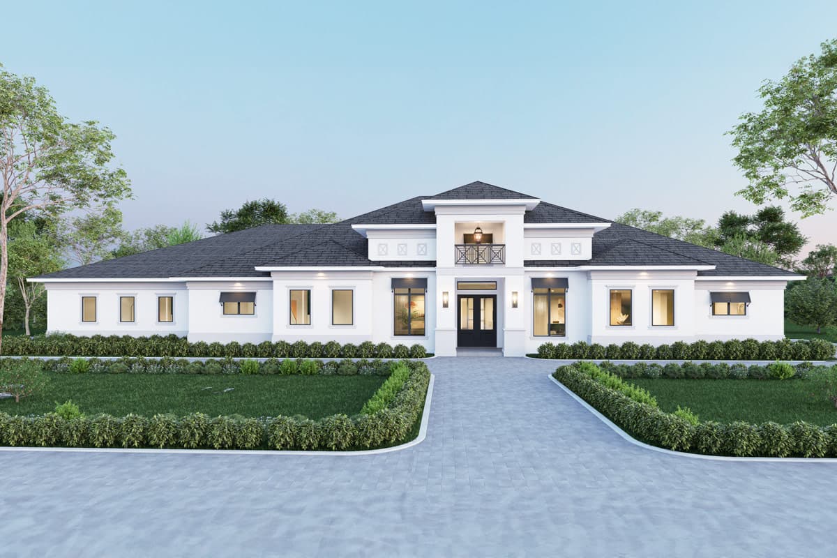 Plan image - 65790BS:Contemporary Florida Style House Plan with Five Bedrooms and Expansive Lanai
