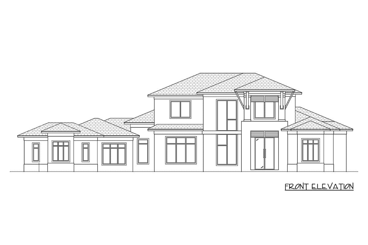 Plan 65793BS: Luxurious Five Bedroom Modern Estate House Plan with Courtyard Entry - Image #3
