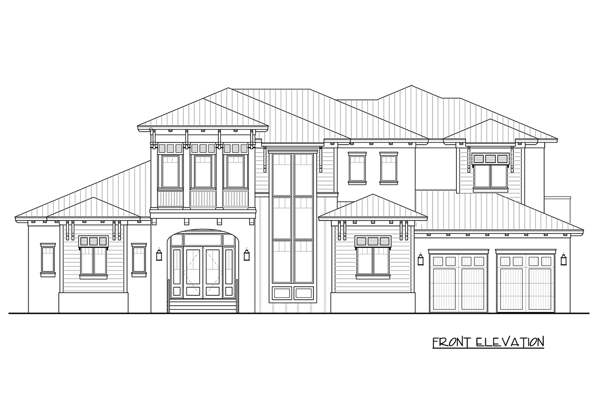 Plan 65794BS: Coastal Florida Style House Plan with 5 Bedrooms and Elevator - Image #2 - Coastal, Florida-Style
