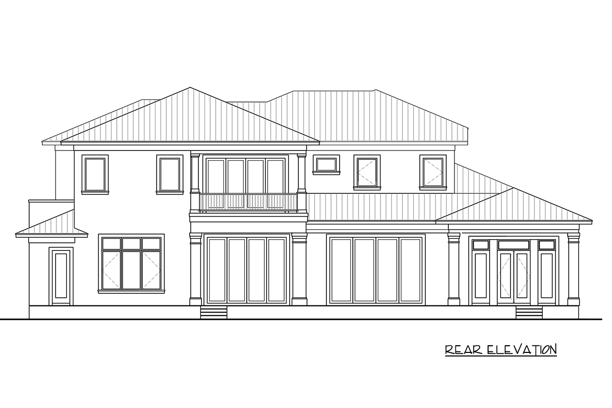 Plan 65794BS: Coastal Florida Style House Plan with 5 Bedrooms and Elevator - Image #4 - Coastal, Florida-Style