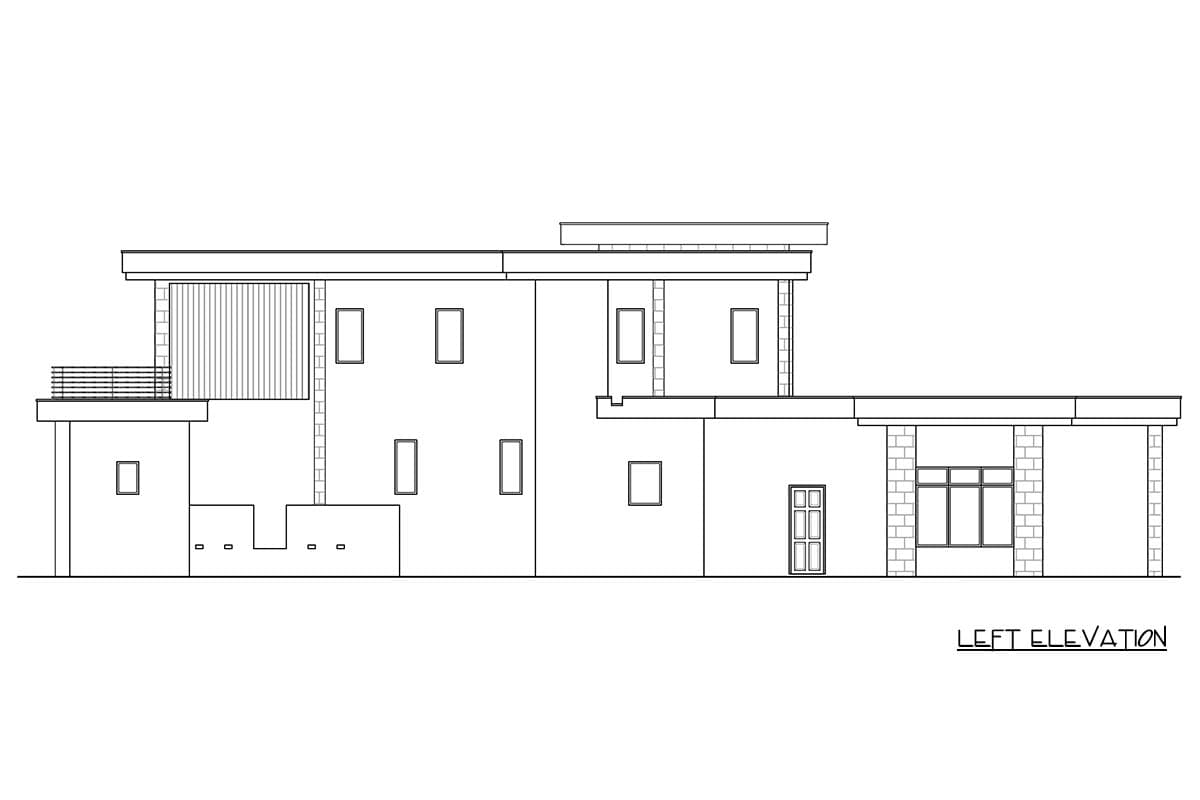 Plan 65795BS: Contemporary Florida Style House Plan with 6 Bedrooms and Rooftop Deck - Image #4 - Contemporary, Florida-Style, Modern