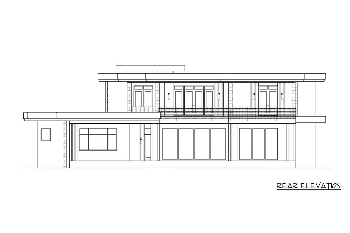 Plan 65795BS: Contemporary Florida Style House Plan with 6 Bedrooms and Rooftop Deck - Image #5 - Contemporary, Florida-Style, Modern