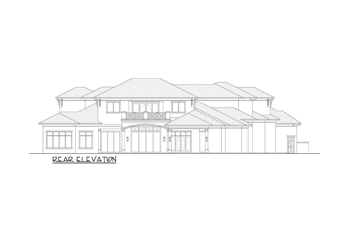 Plan 65796BS: Luxury Coastal Contemporary House Plan with 6 Bedrooms and Courtyard Garage - Image #3 - Coastal, Coastal Contemporary