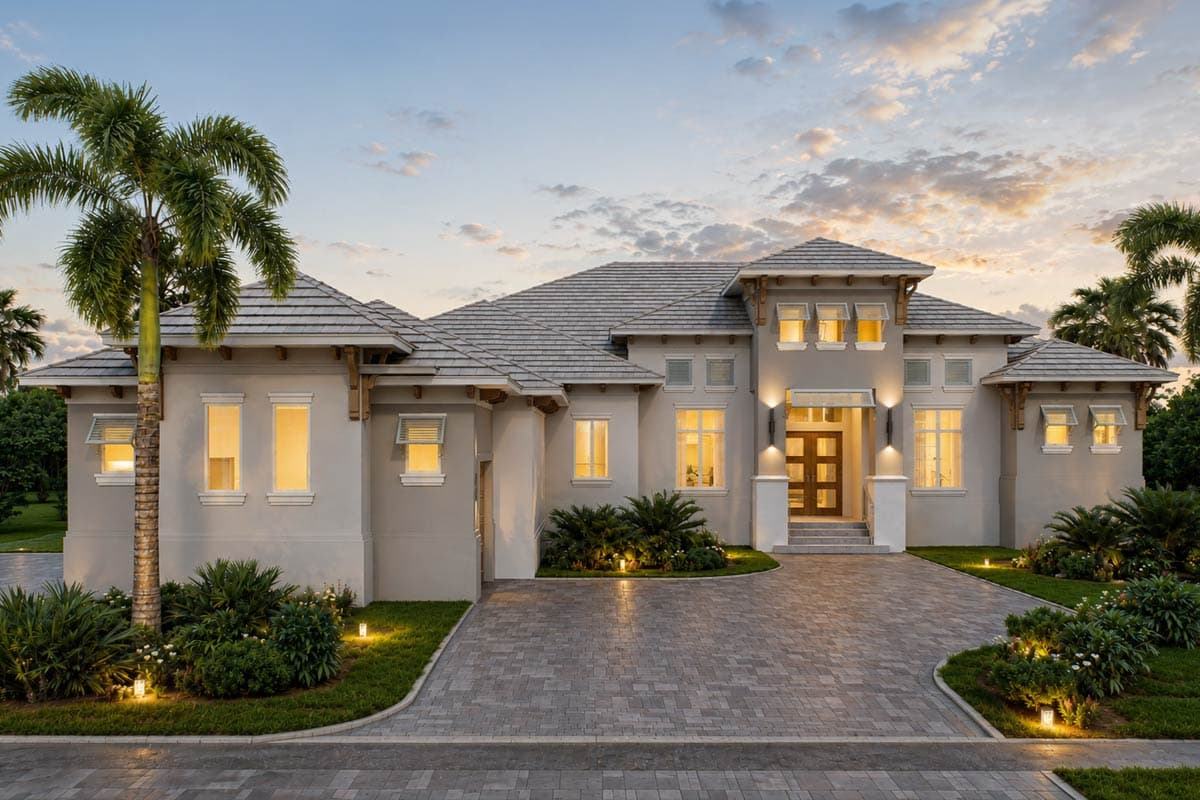 Plan image - 65797BS:Coastal Florida Style House Plan with 5 Bedrooms and 3-Car Garage