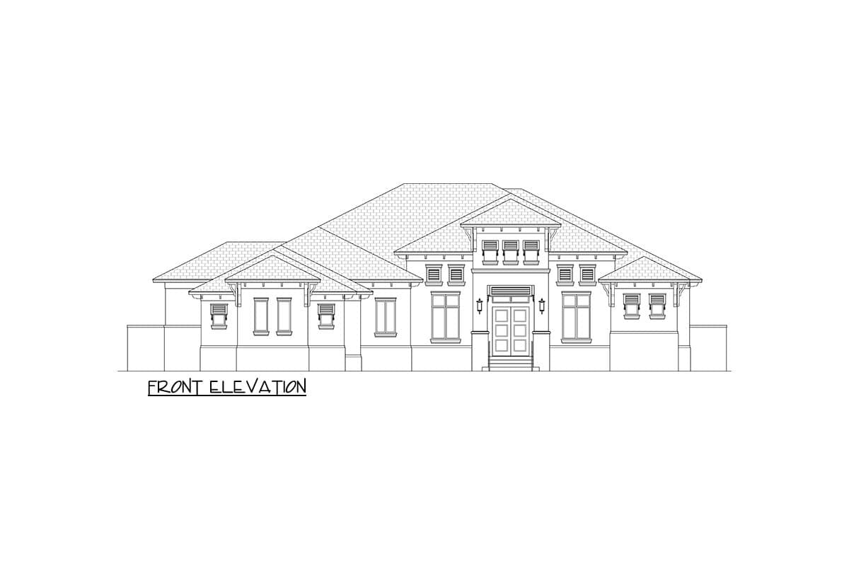 Plan 65797BS: Coastal Florida Style House Plan with 5 Bedrooms and 3-Car Garage - Image #2 - Coastal, Florida-Style