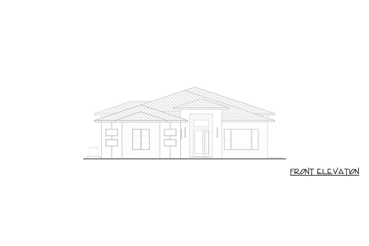 Plan 65803BS: Contemporary Florida Style House Plan with Three Bedrooms and Lanai - Image #2 - Contemporary, Florida-Style, Modern
