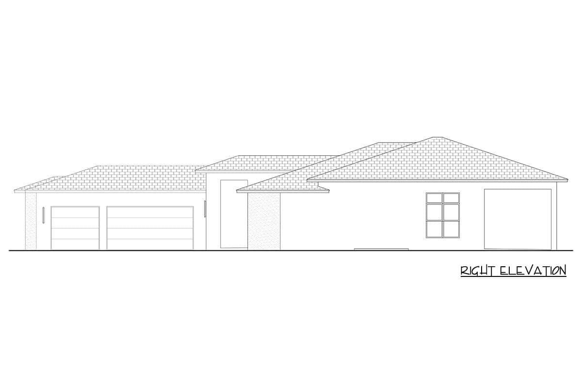 Plan 65803BS: Contemporary Florida Style House Plan with Three Bedrooms and Lanai - Image #5 - Contemporary, Florida-Style, Modern